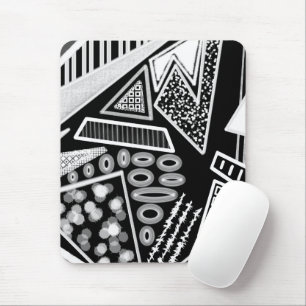 Black And White Runway Fashion 2022 Inspired Mouse Pad