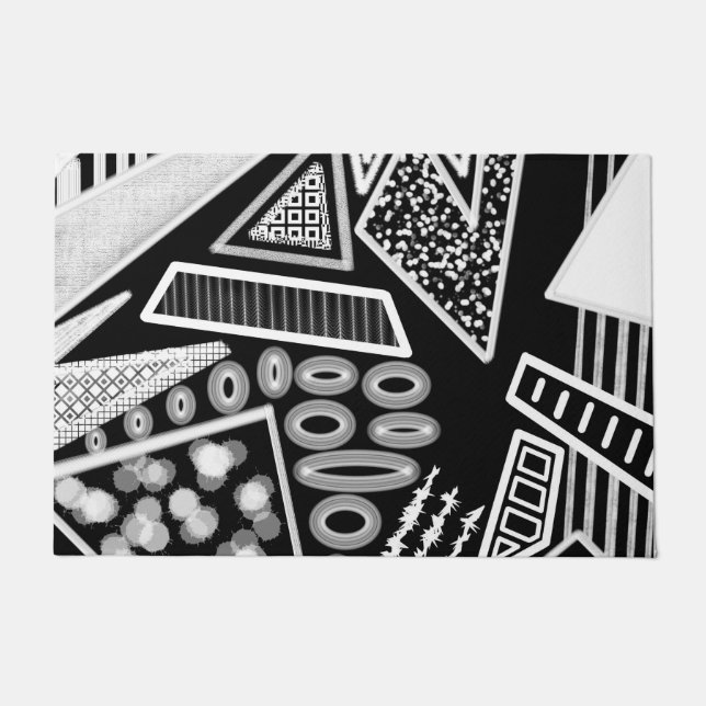 Black And White Runway Fashion Inspired Doormat (Front)
