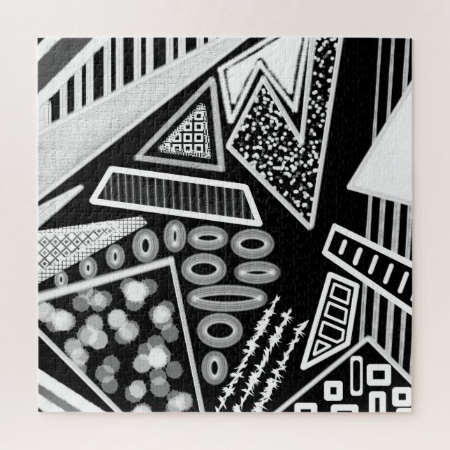 Black And White Runway Fashion Inspired Jigsaw Puzzle (Vertical)