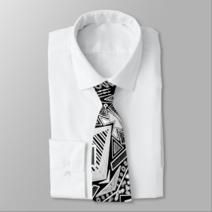 Black And White Runway Fashion Inspired Neck  Tie
