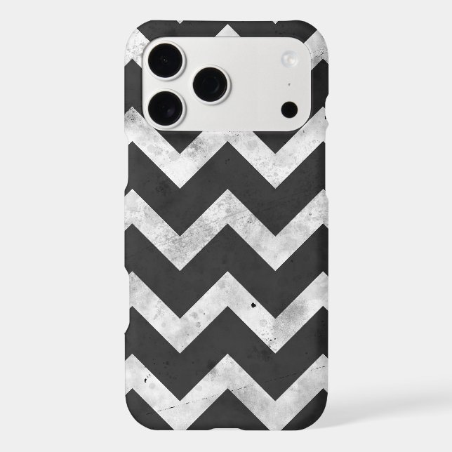 Black and white Rustic Chevron pattern (Back)