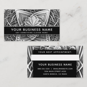 Black and White Sacred Modern Elegant Professional Appointment Card