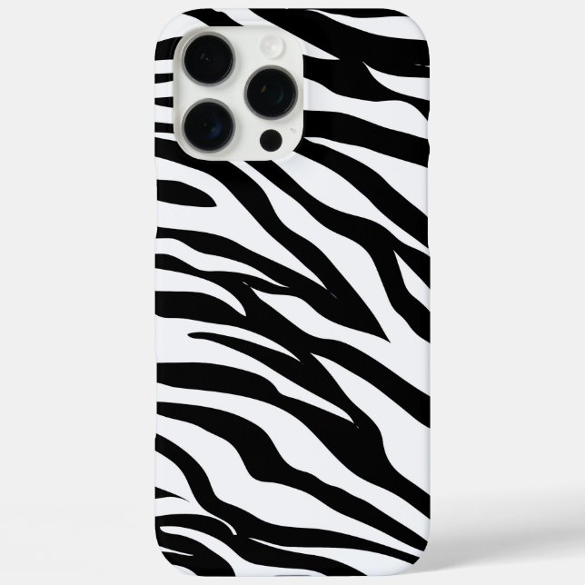 Black and White Safari Zebra Animal Print Case-Mate iPhone Case (Back)