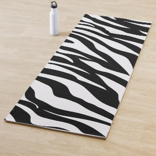 Black and White Safari Zebra Animal Print  Yoga Mat