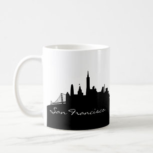 Black and White San Francisco Skyline Coffee Mug