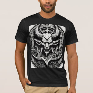Black and White Satan Logo T-Shirt