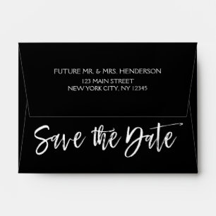 Black and White Save the Date Envelopes