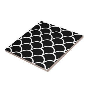 Black and White Scallop Tile
