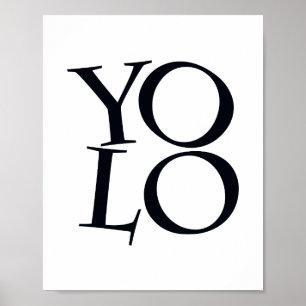 Black and White Scandi typographic Inspirational Poster