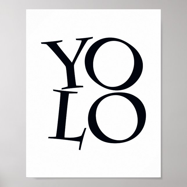 Black and White Scandi typographic Inspirational Poster (Front)