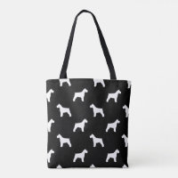 Black and White Schnauzer Silhouettes Patterned