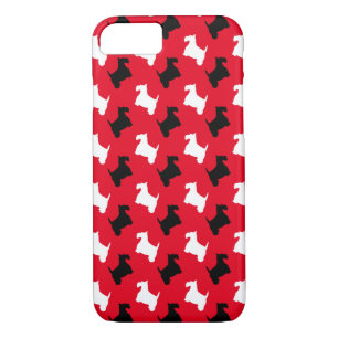 Black and White Scotties Personalise iPhone 8/7 Case