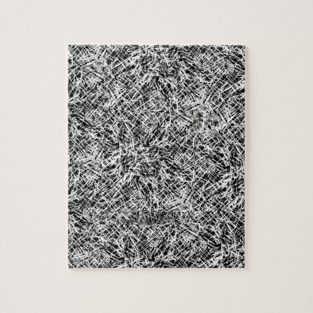 Black And White Scribbles Jigsaw Puzzle (Vertical)