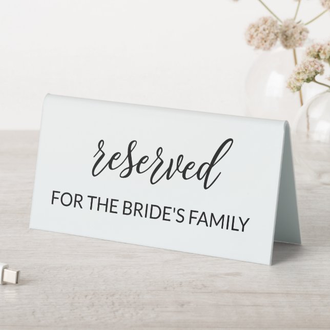 Black And White Script Wedding Reserved (In SItu (Table))