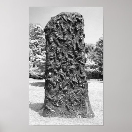 Black And White Sculpture Photo Poster