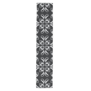 Black and white seamless pattern on  table runner