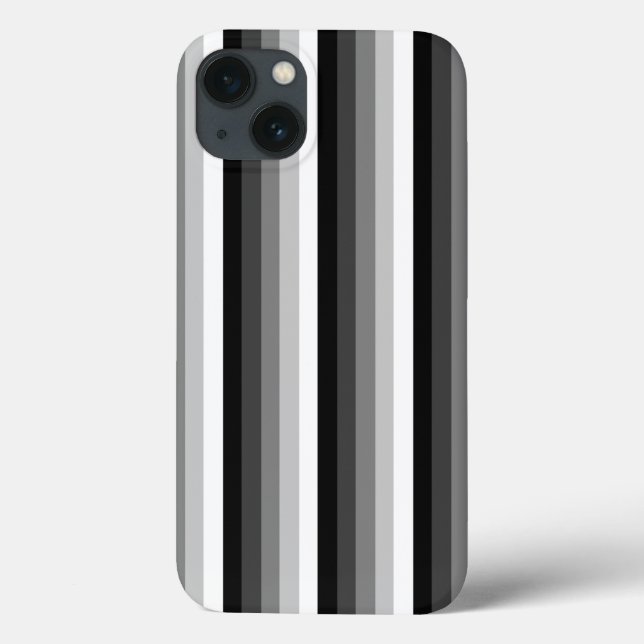 Black and white shadow stripes Case-Mate iPhone ca Case (Back)