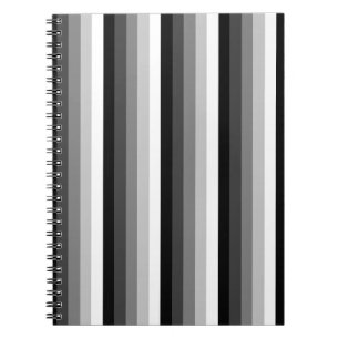 Black and white shadow stripes notebook