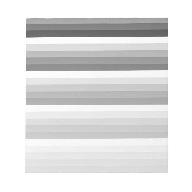 Black and white shadow stripes notepad (Front)