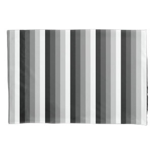 Black and white shadow stripes pillowcase
