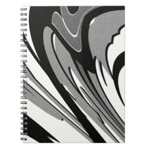 Black and White Shape Art Notebook