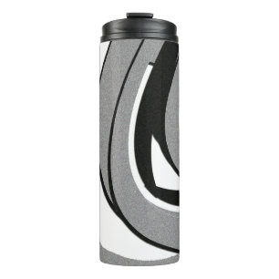 Black and White Shape Art Thermal Tumbler