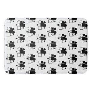 Black and White: Shapes Bath Mat