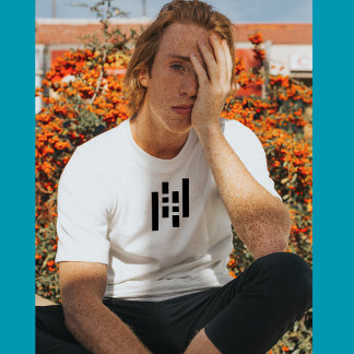 Black and White Shapes Customizable Festival Shirt