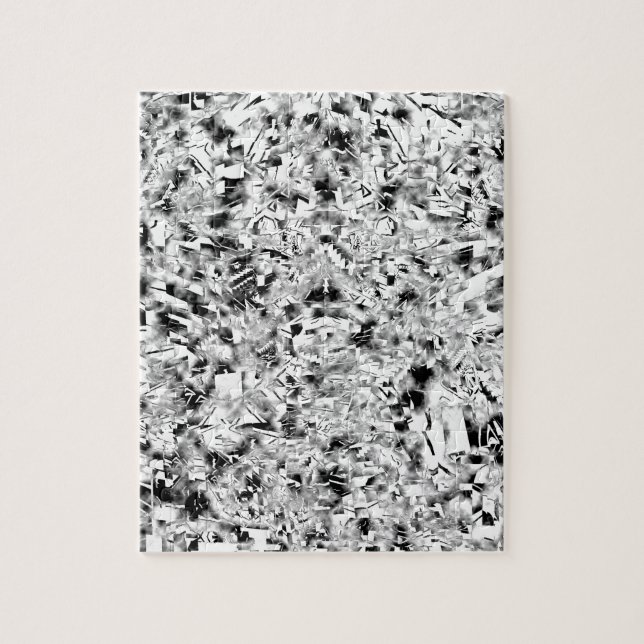 Black And White Shapes Puzzle (Vertical)