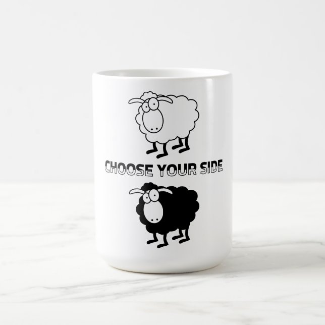 Black and white sheep coffee mug (Center)