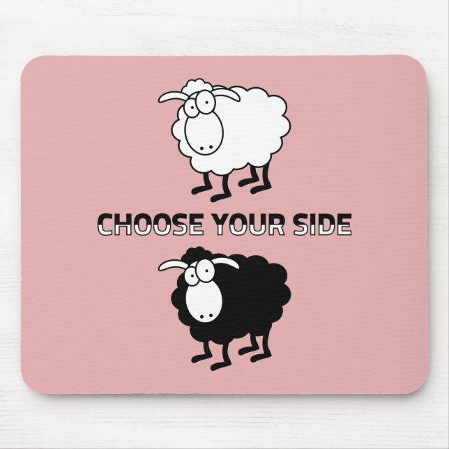 Black and white sheep mouse pad (Front)