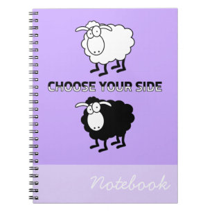 Black and white sheep notebook