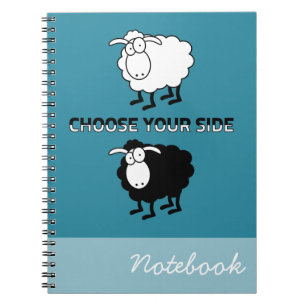 Black and white sheep notebook