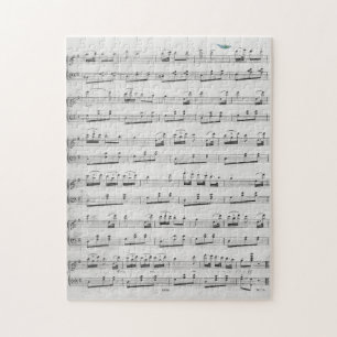 Black and White Sheet Music Jigsaw Puzzle