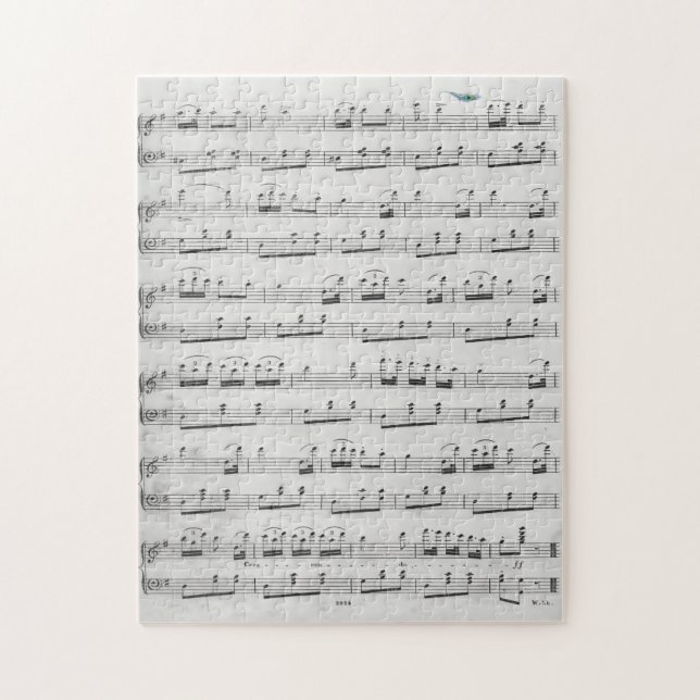 Black and White Sheet Music Jigsaw Puzzle (Vertical)