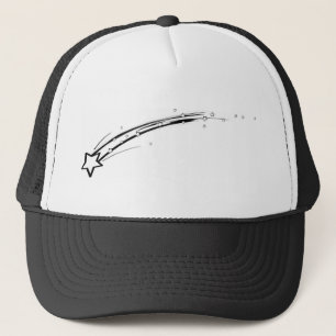 Black and White Shooting Star Trucker Hat