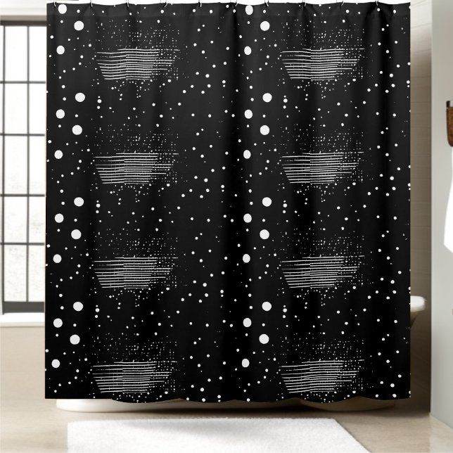 Black and White Shower Curtain Style 1 (Creator Uploaded)