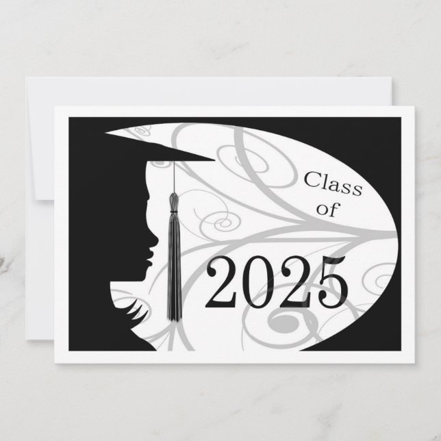 Black and White Silhouette 2025 Card (Front)