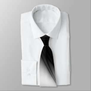 Black and White Silk Look Estuary Tie
