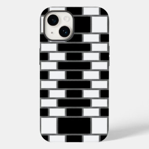 Black And White Sillitoe Tartan Chequered Pattern  Case-Mate iPhone 14 Case