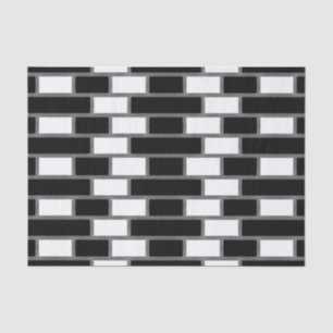 Black And White Sillitoe Tartan Chequered Pattern  Tissue Paper