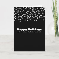 Black and White Silver Confetti Personalised
