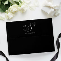 Black and white simple elegant wedding 