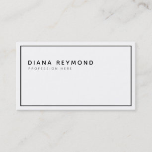 black and white simple modern professional minimal business card