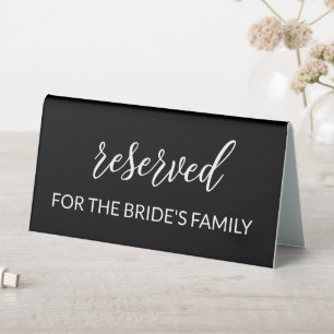 Black And White Simple Script Wedding Reserved