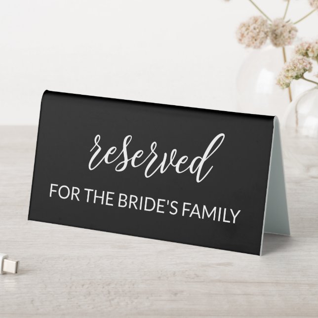 Black And White Simple Script Wedding Reserved (In SItu (Table))