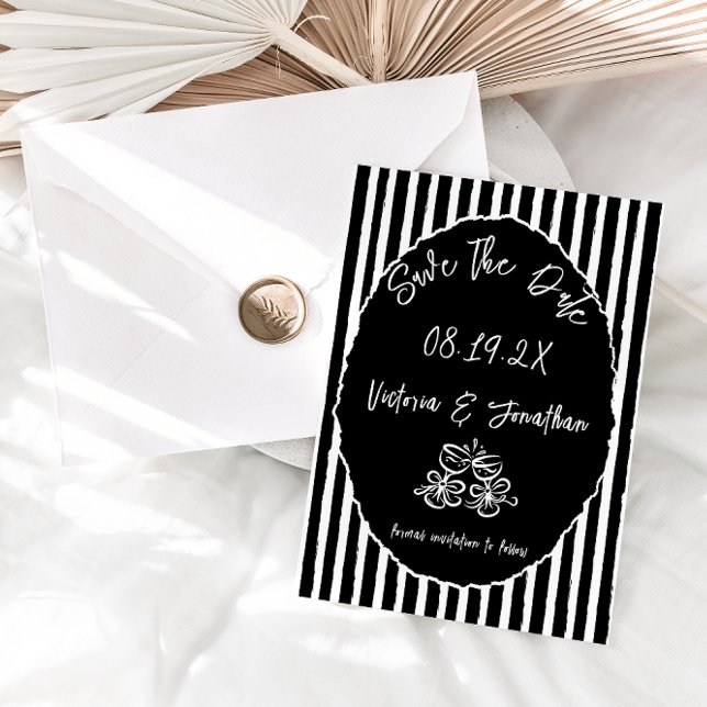 Black and White Simple Wedding Save The Date (Creator Uploaded)