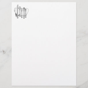 Black and White Siverware Design