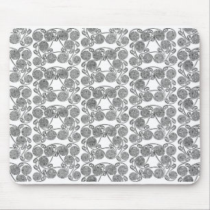 black and White Sketch Mousepad