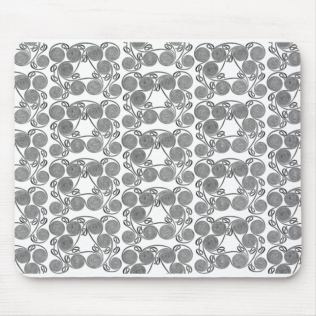 black and White Sketch Mousepad (Front)